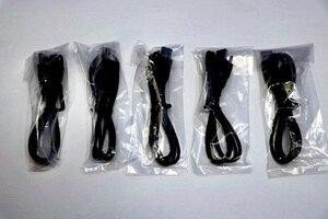 ★未使用品/5点セット★ USB Type-B DC(プラグ径約3.4mm/1.6mm) 電源供給変換ケーブル 　56203Y