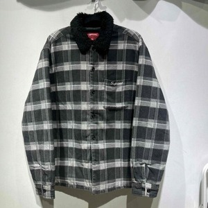 SUPREME 21aw FAUX FUR COLLAR FLANNEL SHIRT Mサイズ シュプリーム フェイクファーカラー フランネルチェック