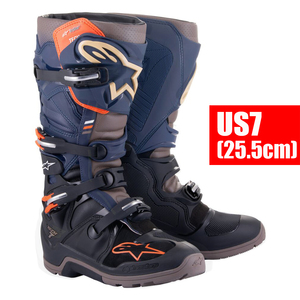 ALPINESTARS TECH7エンデューロドライスターブーツ　ブラックナイトネイビーホワイトグレー /US7(25.5cｍ) 【送料サービス】