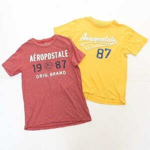 ◆487453 AEROPOSTALE エアロポステール ◇Tシャツ 2枚セット サイズM/M メンズ レッド イエロー