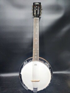 MO　ギターバンジョー　Aria SB-10G 　ハードケース付き　guitar banjo　六弦バンジョー　