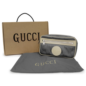 （新品・未使用品）グッチ GUCCI Off The Grid ウエストバッグ GGナイロン レザー グレー ベージュ アンティークシルバー金具 631341