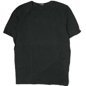 JIL SANDER ジルサンダー ポルトガル製 ストレッチコットンクルーネックTシャツ 703007 MF251068 M ブラック ソリッド カットソー g15639