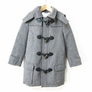 美品 BURBERRY CHILDREN バーバリーチルドレン 子供服 キッズ ウールメルトン 裏地ノバチェック柄 ダッフルコート サイズ8Y 128cm グレー