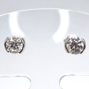 1円〜!!美品!!JEWELRY MAKI(ジュエリーマキ)!!▼Pt850 天然ダイヤモンドピアス▼J 約1.9g pierce diamond EE2/EF8 S24