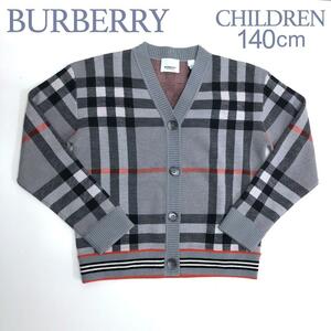 ☆未使用品☆BURBERRY バーバリー チルドレン チェックウールカーディガン