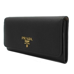 プラダ PRADA レザー 二つ折り長財布 パスケース付 1MH132-2BG5-F0WCL DAINO COLOUR NERO/CIPRIA アウトレット レディース 