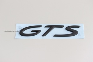 991型 ポルシェ911【ポルシェ純正品】リアエンブレム ’GTS ’ マットブラック (艶消し黒)　ポルシェカレラGTS 他