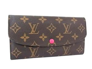 1円 ■美品■ LOUIS VUITTON ルイヴィトン M60697 モノグラム ポルトフォイユ エミリー 二つ折り 長財布 ウォレット ブラウン系 FG4001