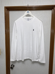 M 新品同様 POLO RALPH LAUREN ロングスリーブ Tシャツ ポロラルフローレン white