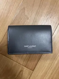 SAINT LAURENT グレー 三つ折り財布 タイニーウォレット