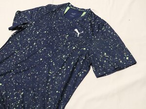 【未使用】PUMA/プーマ トレーニング AOP SS Tシャツ (522010-06) Mサイズ ネイビー 吸水速乾