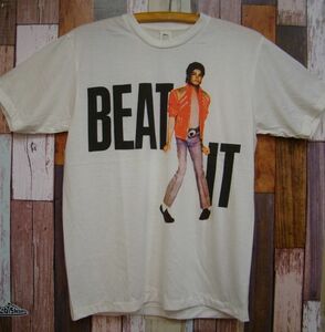 【送料無料】2XL★新品マイケルジャクソン【BEAT IT】フォトTシャツ★ビンテージスタイル