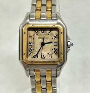 1円~ ジャンク OH必須 Cartier パンテール MM Ref.183949 Cal.83 SS×YG コンビ 腕時計 クオーツ デイト 18K カルティエ QZ ブランド 高級