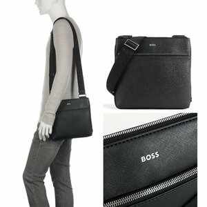 新作■BOSS■クロスボディバッグ■ボス■ストラクチャードレザー エンベロープバッグ■HUGO BOSS■ヒューゴボス