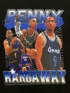 【未使用品】 NBA　PENNY HARDAWAY ペニー・ハーダウェイ Tシャツ　オーランド・マジック ユニフォーム 美品 L 黒