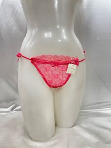 df_0449m【 美匠　未使用整理品 】パンティ／ショーツ、ネオンピンク、Ｔバック、紐パン、レース、サイズＭ、ＥＣＯ、断捨離下着 ☆★☆