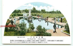 D8857●満州 奉天 千代田公園【絵葉書】