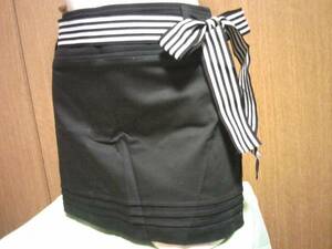 ◇L.R スカート 新品 黒色 ブラック モノトーン リボン