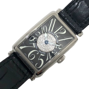 フランク・ミュラー FRANCK MULLER ロングアイランド 902 QZ CD 1P AC ブラック SS 腕時計 レディース 中古