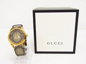 GUCCI グッチ Gタイムレス 126.4 蜂 Bee メンズ QZ クォーツ 腕時計 ▼SB5339