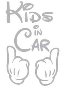 18色!キッズインカー ステッカー!Kids in car Sticker /車用/シール/ Vinyl/Decal /ステッカー/バイナル/デカール/銀/シルバー/silver-1