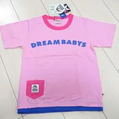 【新品】DREAMBABYS ロゴプリント Tシャツ（120／ピンク）