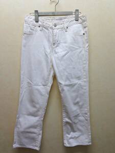 Paper denim　オフ白クロップ丈ジーンズ（25）