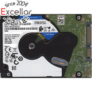 【中古】WesternDigital ノート用HDD 2.5inch WD20SPZX 2TB 7mm 0～100時間以内 [管理:1050010227]