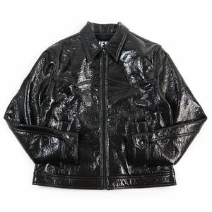 極美品●DIESEL ディーゼル A03671 J-LOU ロゴ金具付き トラッカージャケット ジップアップジャケット ブラック L 正規品 メンズ