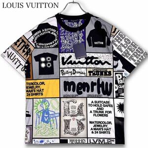 【1円〜】 国内完売Lサイズ★ 【未使用タグ付】【24SS】 LOUIS VUITTON ルイヴィトン プリントコットンTシャツ ロゴ 総柄 半袖 著名人着用