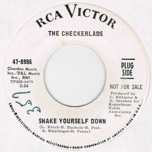 ●THE CHECKERLADS / SHAKE YOURSELF DOWN [US 45 ORIGINAL 7inch シングル PROMO GARAGE PUNK 試聴]