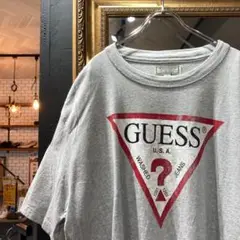 m54 GUESS JEANS Tシャツ L オーバーサイズ ロゴ 半袖 古着