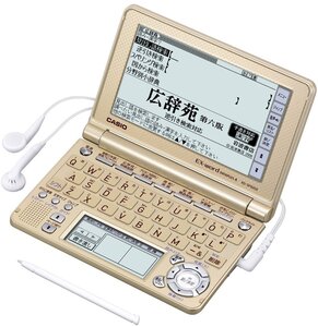 【中古】CASIO Ex-word 電子辞書 XD-SF6200RG リッチゴールド 音声対応 100コンテンツ 多辞書総合モデル 5.3型液晶クイ