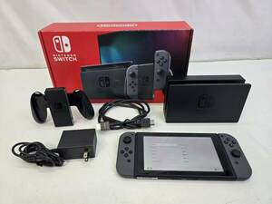 01w3377★1円~ Nintendo Switch ニンテンドー スイッチ グレー HAC-001(-01) XKJ 完動品 中古品