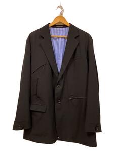 yohji yamamoto POUR HOMME◆17AW/HK-J29-100/ジップジャケット/テーラードジャケット/2/ウール/BLK