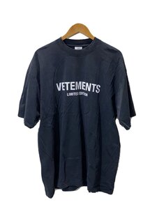 VETEMENTS◆ヴェトモン/Tシャツ/XS/コットン/BLK/UE63TR720X//