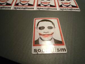 オバマ ジョーカーステッカー　socialism　BATMAN