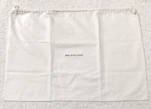 バレンシアガ「BALENCIAGA」 バッグ保存袋 現行（3220）正規品 付属品 内袋 布袋 巾着袋 58×39cm バッグ用 ホワイト 布製