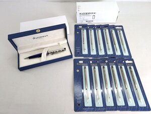 WATERMAN ウォーターマン エキスパート デラックス ダークブルー ボールペン 替え芯12個 未使用自宅保管品 筆記OK[03-5185