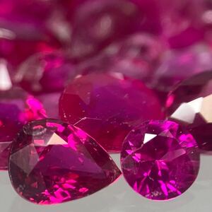 1円〜!!［天然ルビーおまとめ50ct］d 約10g ルース 裸石 宝石 ジュエリー jewelry コランダム corundum ruby 紅玉 カボション w3ゆ5