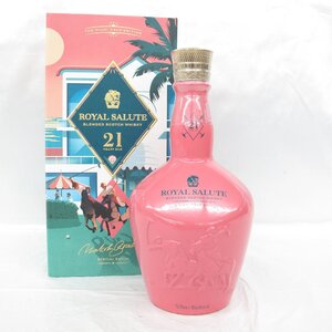 【未開栓】ROYAL SALUTE ロイヤルサルート 21年 マイアミ ポロエディション 陶器ボトル ウイスキー 700ml 40％ 1408g 箱あり 11742300 1222