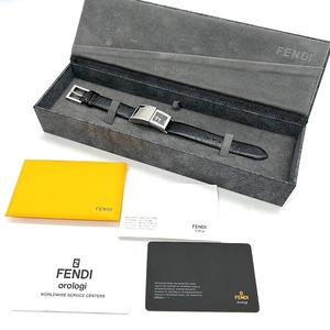 【S-15】美品　FENDI　フェンディ　レディース腕時計　5400L　ズッカ　シークレット　SS　クォーツ　黒文字盤　ケース・冊子・国際保証書付