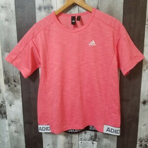 adidas　アディダス　半袖　Tシャツ　Mサイズ　トレーニング　ピンク系　レディース