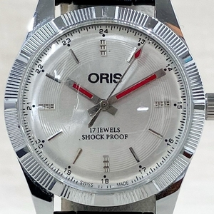 ［ジャンク］ ORIS オリス SHOCK PROOF 17jewels 自動巻き式 本体のみ 風防傷 ベルト劣化 腕時計