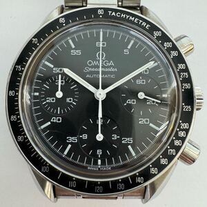 ★1円スタート★OMEGA オメガ Speedmaster スピードマスター クロノグラフ メンズ 腕時計 自動巻き オートマ 稼働 黒文字盤 ベルト純正