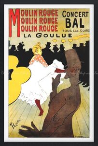 【フルサイズ版／額縁印刷】ロートレック ムーラン・ルージュ La Goulue ポスター 1891年 壁紙ポスター 特大585×865mm シール式 003SGF1