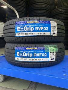 【法人宛限定送料無料】GYYB92643　GOODYEAR　185/60R15　84H　E-Grip RVF02　2本セット　2021年製　