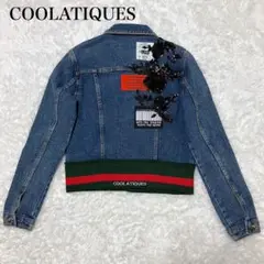 【✨美品✨】COOLATIQUES デニムジャケット ショート丈 スパンコール