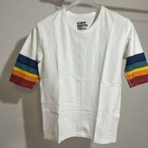 タグなし未使用 クリフメイヤー レインボー 半袖 カットソー Tシャツ Rainbow 虹 5分袖